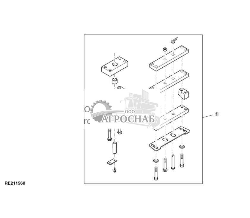 Навесное оборудование, опускание тяговой штанги, категория 3 